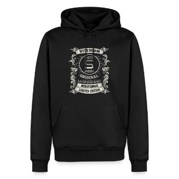 Seit 5 Jahren Hochzeitstag Hölzerne Hochzeit Ehe - Männer Premium Bio Hoodie - Schwarz - Vorne - Nico (187cm)