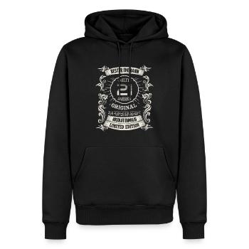 21 Hochzeitstag Seit 21 Jahren Opalhochzeit Ehe - Männer Premium Bio Hoodie - Schwarz - Vorne - Nico (187cm)