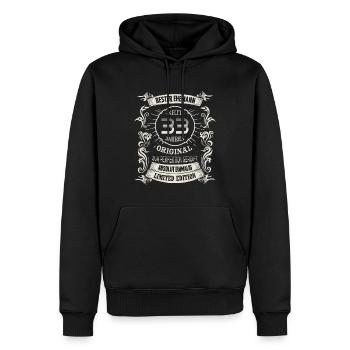 33 Hochzeitstag Seit 33 Jahren Zinnhochzeit Ehe - Männer Premium Bio Hoodie - Schwarz - Vorne - Nico (187cm)