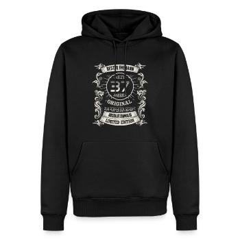 Seit 37 Jahren Hochzeitstag Malachithochzeit Ehe - Männer Premium Bio Hoodie - Schwarz - Vorne - Nico (187cm)