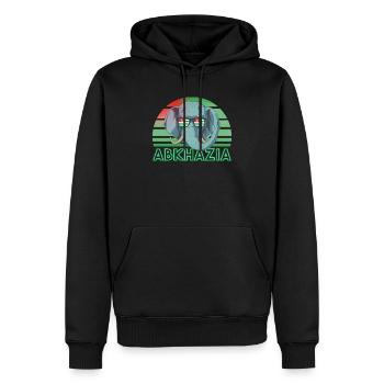 Abkhazie - Sweat à capuche Premium bio Homme - noir - Devant - Nico (187cm)