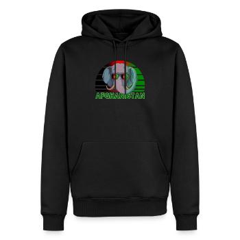 Afghanistan - Männer Premium Bio Hoodie - Schwarz - Vorne - Nico (187cm)