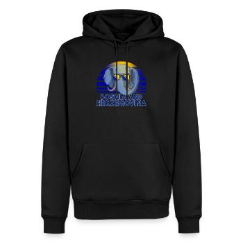 Bosnien und Herzegowina - Männer Premium Bio Hoodie - Schwarz - Vorne - Nico (187cm)