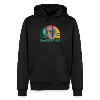 Kamerun - Männer Premium Bio Hoodie - Schwarz - Vorne - Nico (187cm)