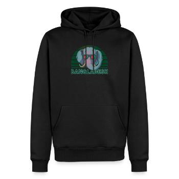 Bangladesh - Sweat à capuche Premium bio Homme - noir - Devant - Nico (187cm)