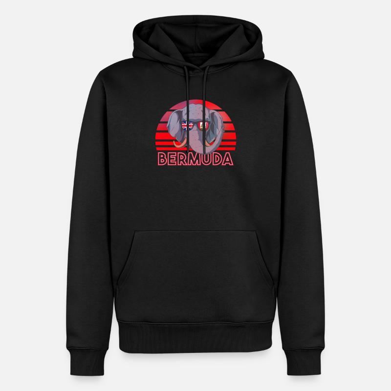 Bermuda - Männer Premium Bio Hoodie - Schwarz
