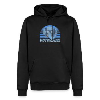 Botswana - Männer Premium Bio Hoodie - Schwarz - Vorne - Nico (187cm)