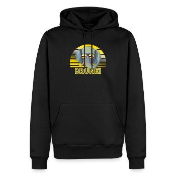 Brunei - Männer Premium Bio Hoodie - Schwarz - Vorne - Nico (187cm)