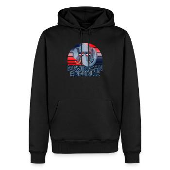 Dominikanische Republik - Männer Premium Bio Hoodie - Schwarz - Vorne - Nico (187cm)