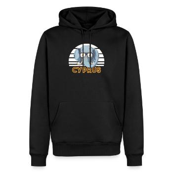 Zypern - Männer Premium Bio Hoodie - Schwarz - Vorne - Nico (187cm)