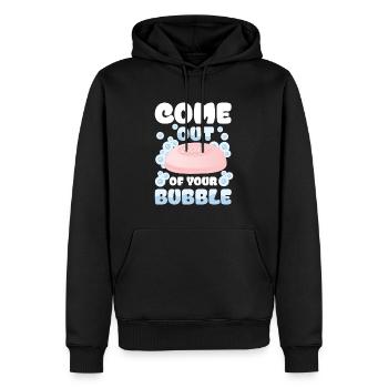 Come Out Of Your Bubble For a Soap Maker - Männer Premium Bio Hoodie - Schwarz - Vorne - Nico (187cm)