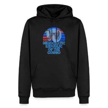 Demokratische Republik Kongo - Männer Premium Bio Hoodie - Schwarz - Vorne - Nico (187cm)