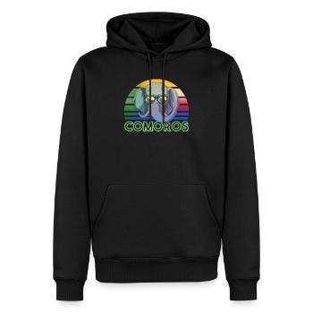 Komoren - Männer Premium Bio Hoodie - Schwarz - Vorne - Nico (187cm)