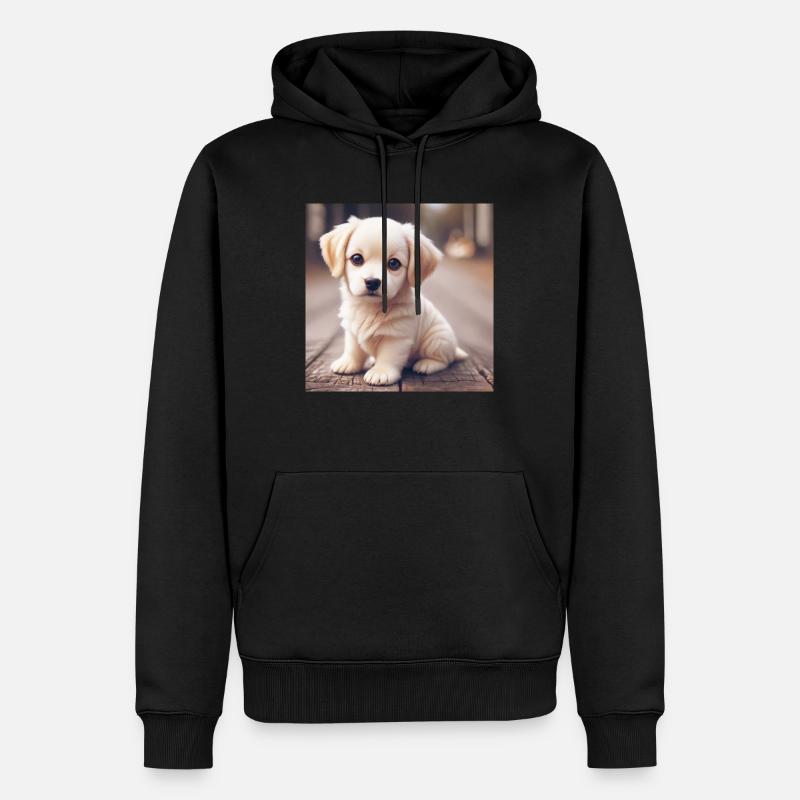 Chien 01 - Sweat à capuche Premium bio Homme - noir