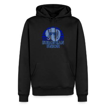 Europäische Union - Männer Premium Bio Hoodie - Schwarz - Vorne - Nico (187cm)