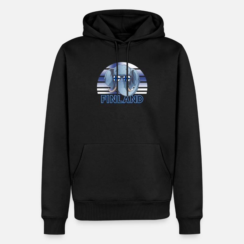 Finnland - Männer Premium Bio Hoodie - Schwarz