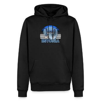 Estland - Männer Premium Bio Hoodie - Schwarz - Vorne - Nico (187cm)