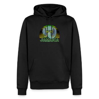 Jamaika - Männer Premium Bio Hoodie - Schwarz - Vorne - Nico (187cm)