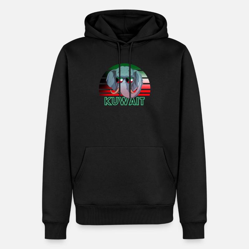 Kuwait - Männer Premium Bio Hoodie - Schwarz
