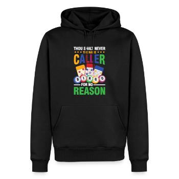 Thou Shalt Never The Name Caller Bingo - Männer Premium Bio Hoodie - Schwarz - Vorne - Nico (187cm)