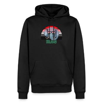 Irak - Männer Premium Bio Hoodie - Schwarz - Vorne - Nico (187cm)