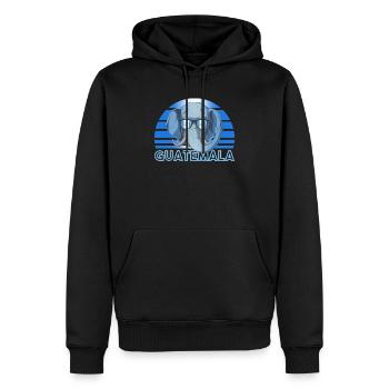 Guatemala - Sweat à capuche Premium bio Homme - noir - Devant - Nico (187cm)