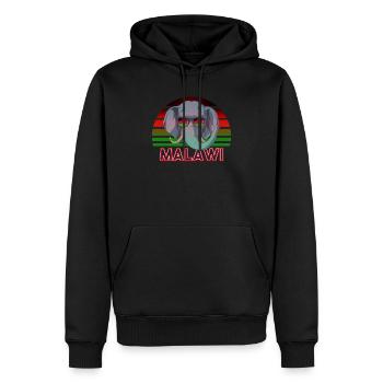 Malawi - Men’s Premium Organic Hoodie - black - Front - Nico (187cm)