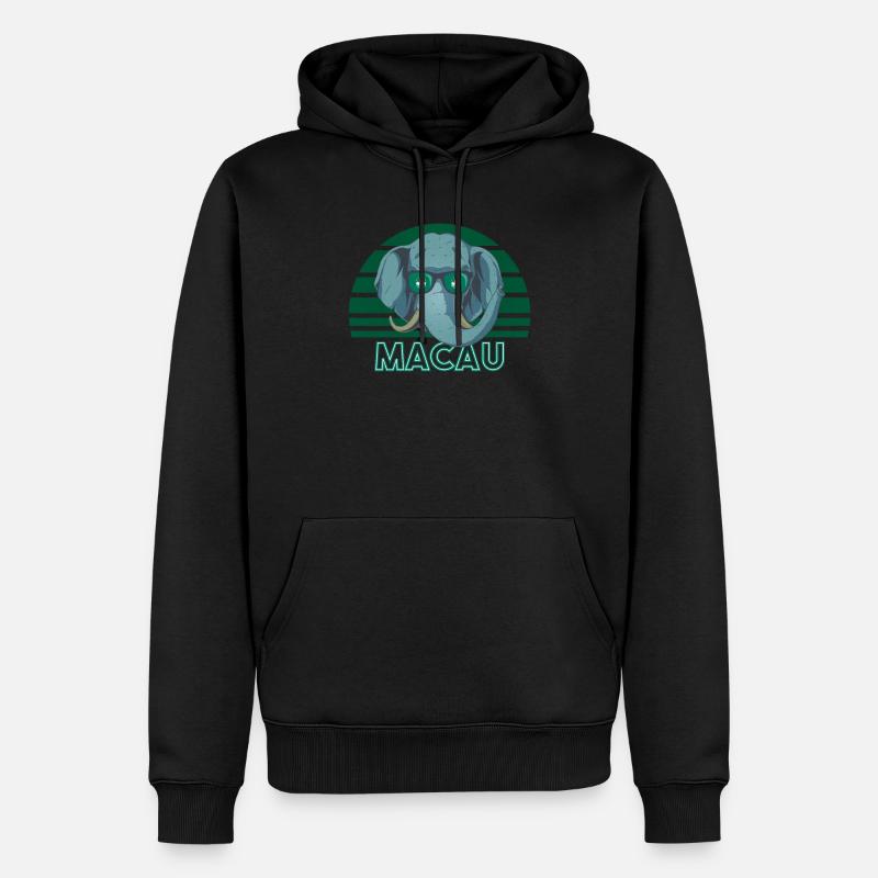 Macau - Männer Premium Bio Hoodie - Schwarz