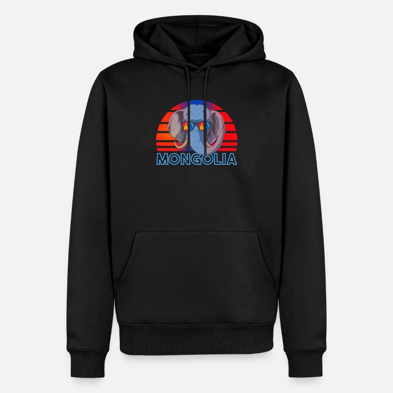 Mongolei - Männer Premium Bio Hoodie - Schwarz
