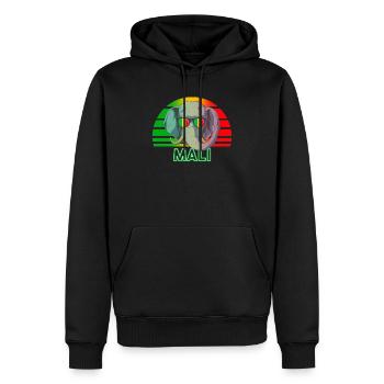 Mali - Sweat à capuche Premium bio Homme - noir - Devant - Nico (187cm)