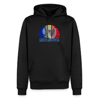 Moldawien - Männer Premium Bio Hoodie - Schwarz - Vorne - Nico (187cm)