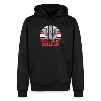 Nordirland - Männer Premium Bio Hoodie - Schwarz - Vorne - Nico (187cm)