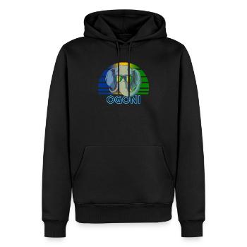 Ogoni - Männer Premium Bio Hoodie - Schwarz - Vorne - Nico (187cm)