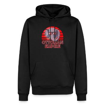 Empire ottoman - Sweat à capuche Premium bio Homme - noir - Devant - Nico (187cm)