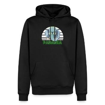 Padanien - Männer Premium Bio Hoodie - Schwarz - Vorne - Nico (187cm)