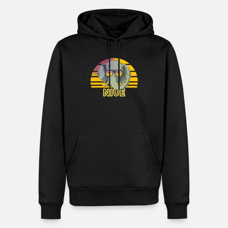 Niue - Männer Premium Bio Hoodie - Schwarz