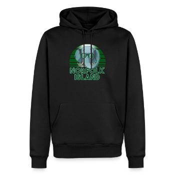 Norfolk Island - Men’s Premium Organic Hoodie - black - Front - Nico (187cm)