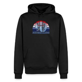 Niederlande - Männer Premium Bio Hoodie - Schwarz - Vorne - Nico (187cm)