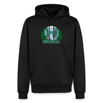 Nigeria - Männer Premium Bio Hoodie - Schwarz - Vorne - Nico (187cm)