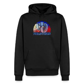 Philippines - Sweat à capuche Premium bio Homme - noir - Devant - Nico (187cm)