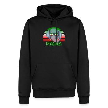 Persien - Männer Premium Bio Hoodie - Schwarz - Vorne - Nico (187cm)