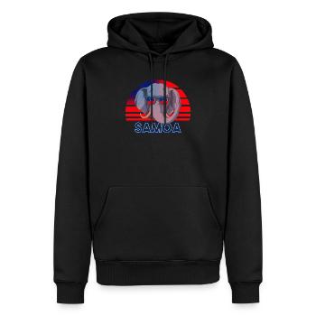 Samoa - Männer Premium Bio Hoodie - Schwarz - Vorne - Nico (187cm)