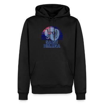 St. Helena - Männer Premium Bio Hoodie - Schwarz - Vorne - Nico (187cm)