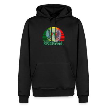 Senegal - Männer Premium Bio Hoodie - Schwarz - Vorne - Nico (187cm)