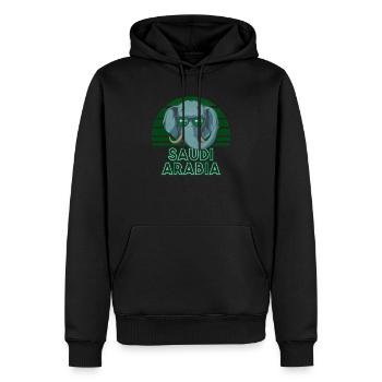 Saudi-Arabien - Männer Premium Bio Hoodie - Schwarz - Vorne - Nico (187cm)