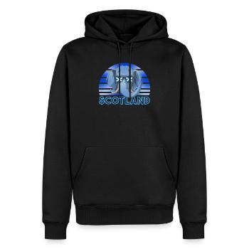 Ecosse - Sweat à capuche Premium bio Homme - noir - Devant - Nico (187cm)
