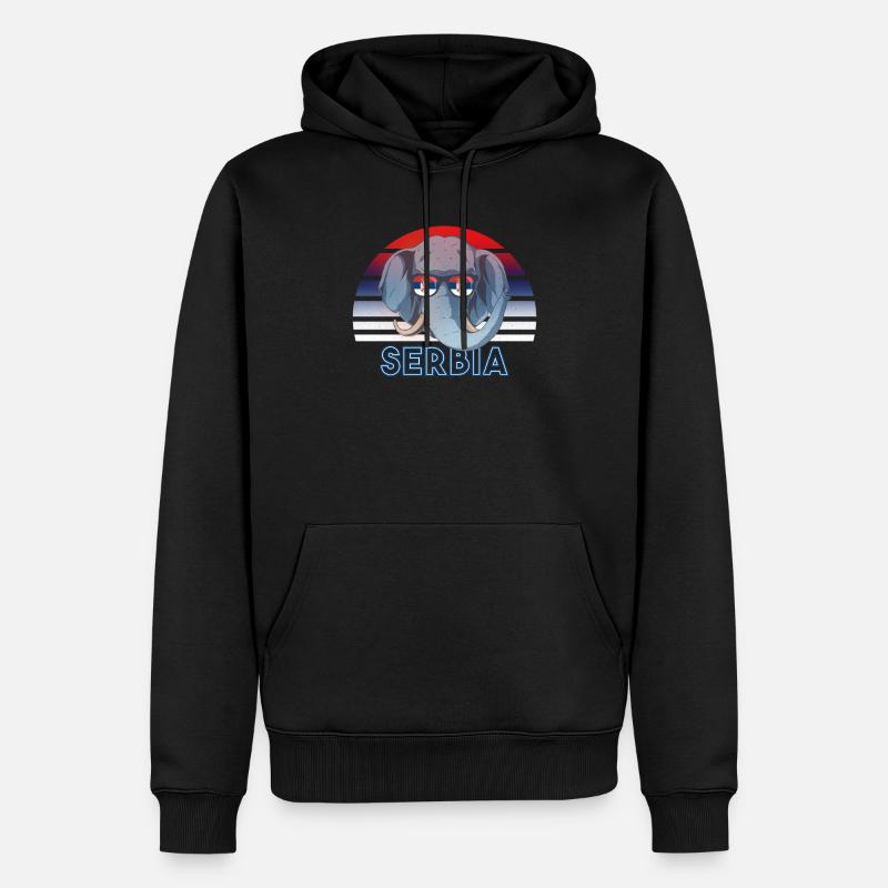 Serbien - Männer Premium Bio Hoodie - Schwarz