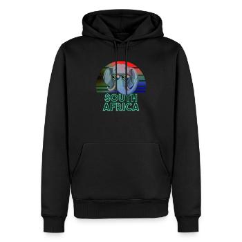 Afrique du Sud - Sweat à capuche Premium bio Homme - noir - Devant - Nico (187cm)