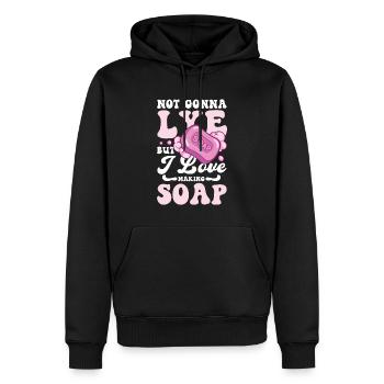 Not Gonna Lye Soap But I Love Making Soap - Männer Premium Bio Hoodie - Schwarz - Vorne - Nico (187cm)