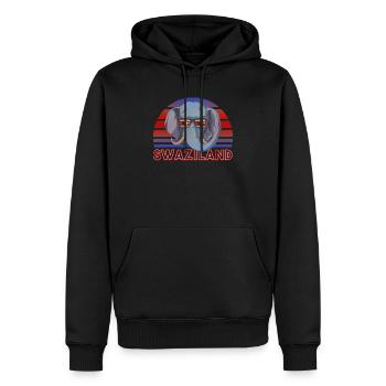 Swasiland - Männer Premium Bio Hoodie - Schwarz - Vorne - Nico (187cm)